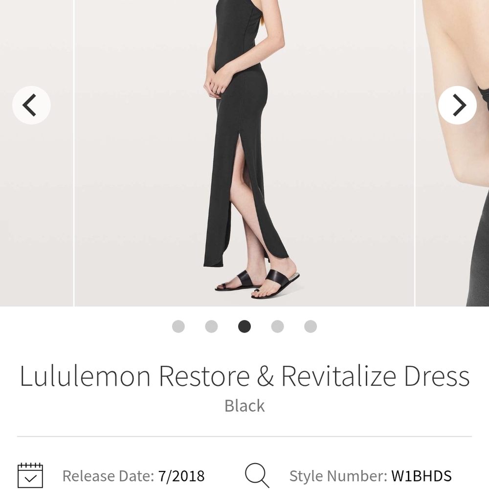 lululemon athletica Black Sheath Dress Halter Sleeveless